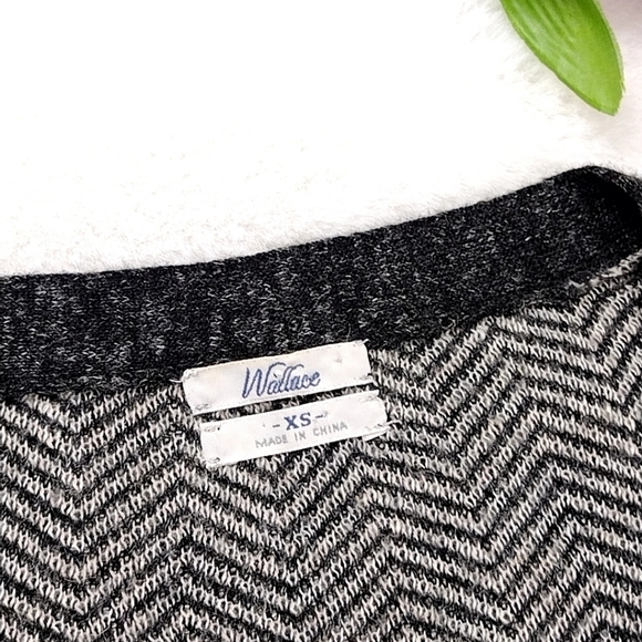 Wallace Chevron Cardigan Sweater Linen Wool Alpaca - Picture 9 of 12
